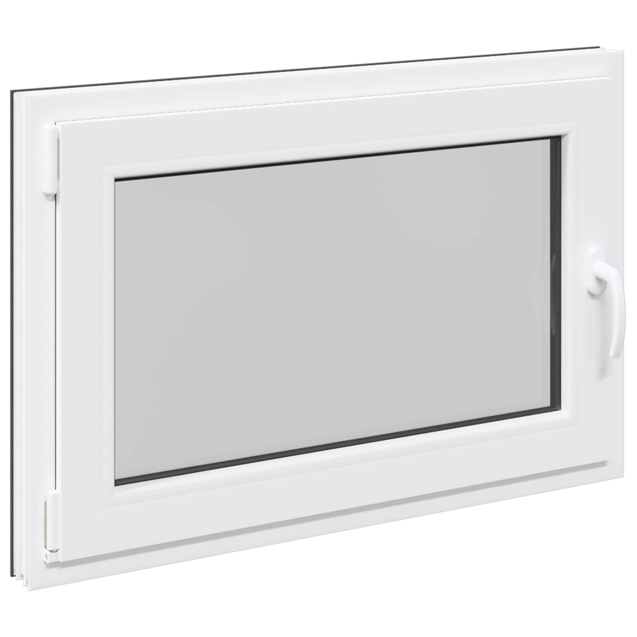 Basement window RISOR 90 x 70 cm PVC and glass Anthracite gray 