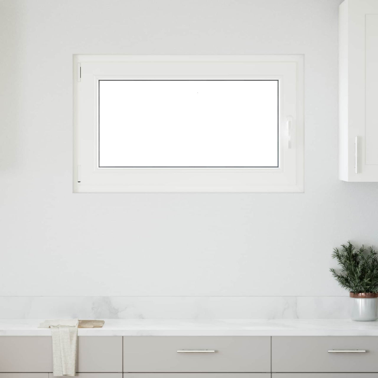 Basement window RISOR 100 x 50 cm PVC and glass Anthracite gray 