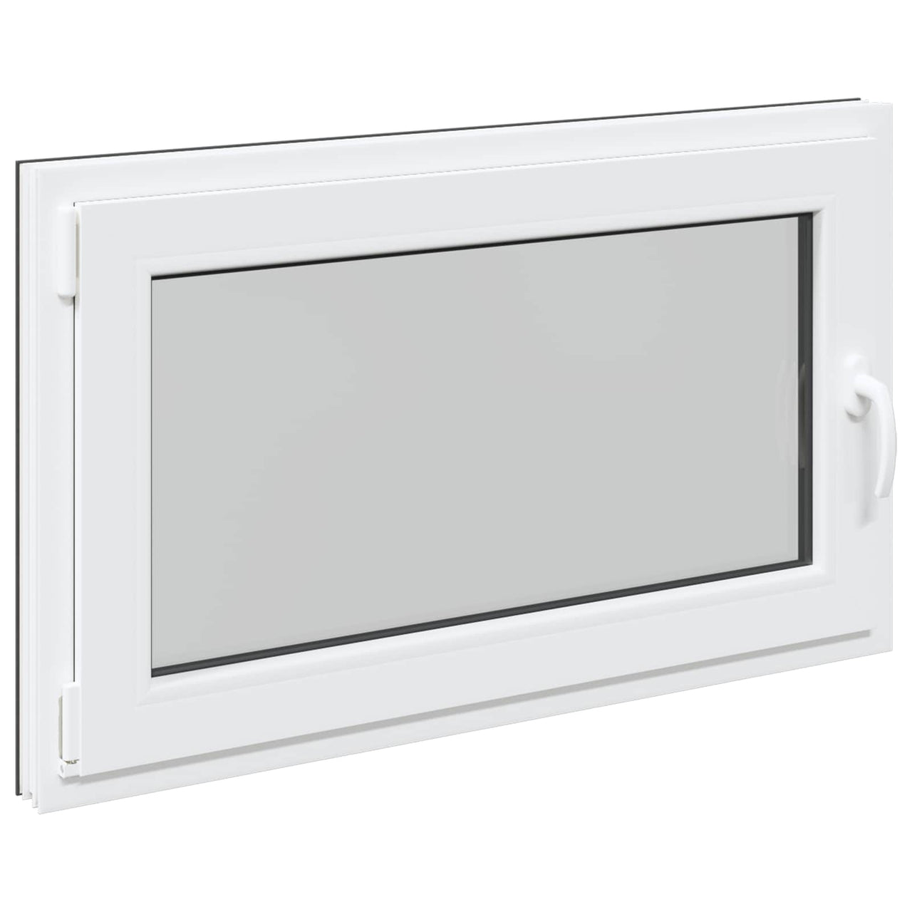 RISOR basement window 100 x 60 cm PVC and glass Anthracite gray 