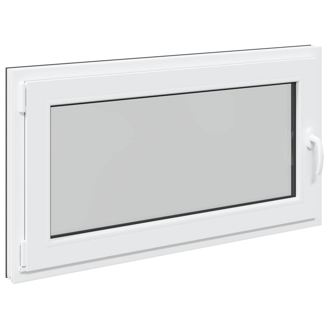 RISOR basement window 110 x 50 cm PVC and glass Anthracite gray 