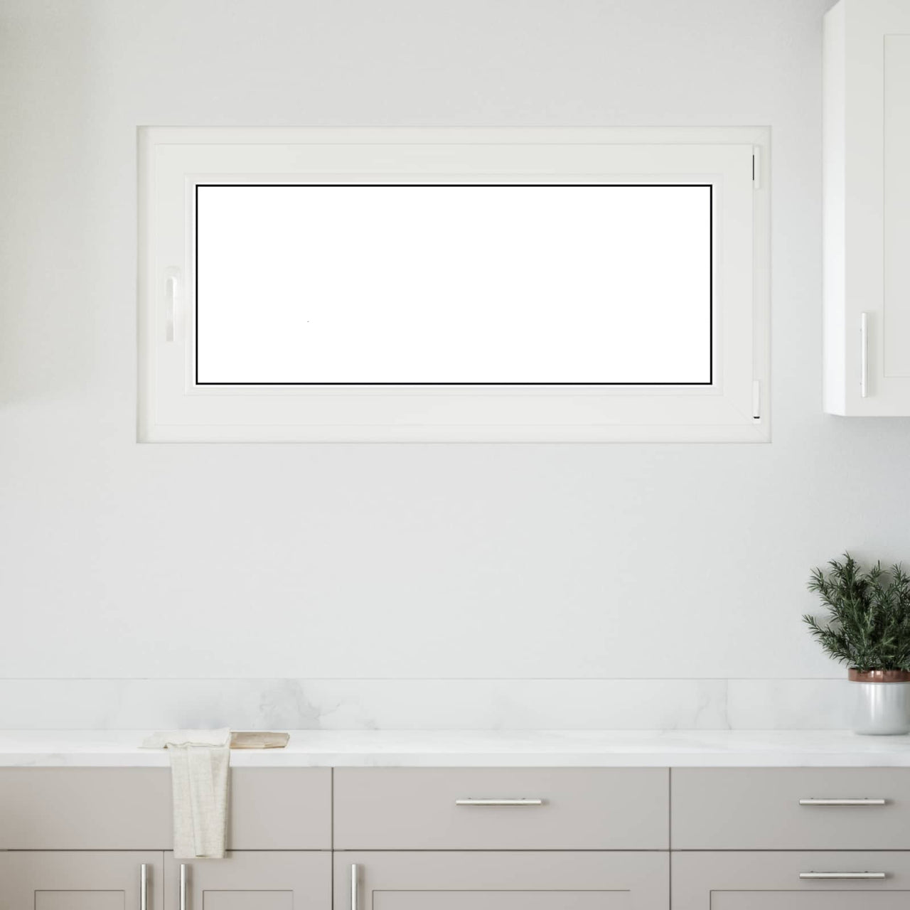 Basement window RISOR 120 x 60 cm PVC and glass Anthracite gray 
