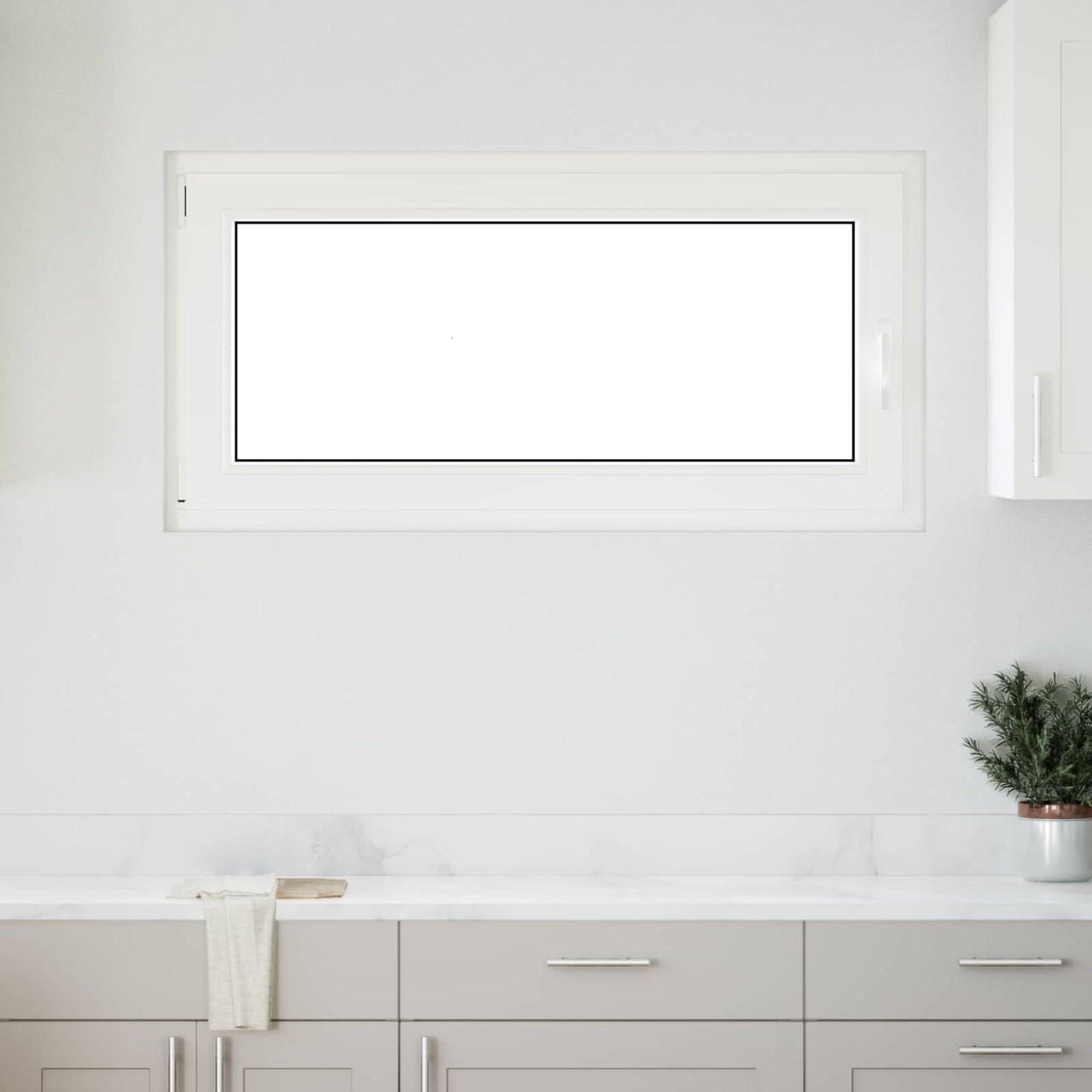 Basement window RISOR 120 x 60 cm PVC and glass Anthracite gray 