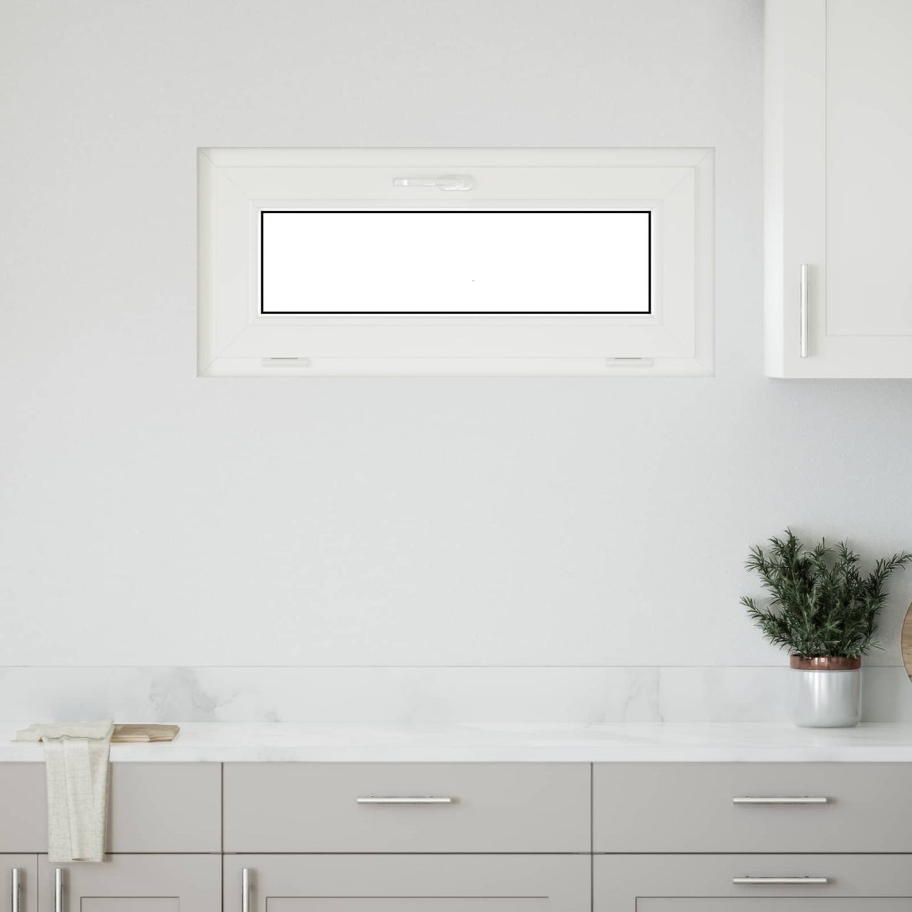 RISOR basement window 90 x 40 cm PVC and glass Anthracite gray 
