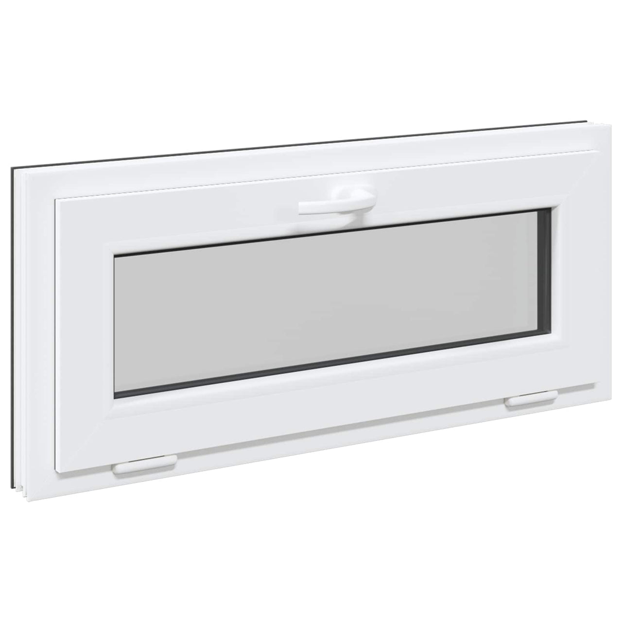 RISOR basement window 90 x 40 cm PVC and glass Anthracite gray 