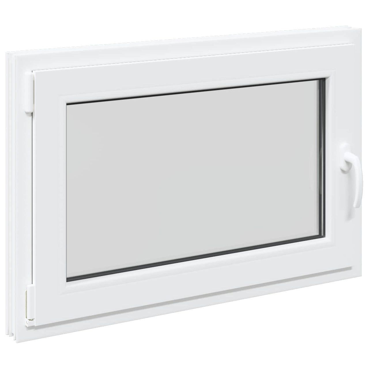 RISOR basement window 90 x 70 cm PVC and glass White 