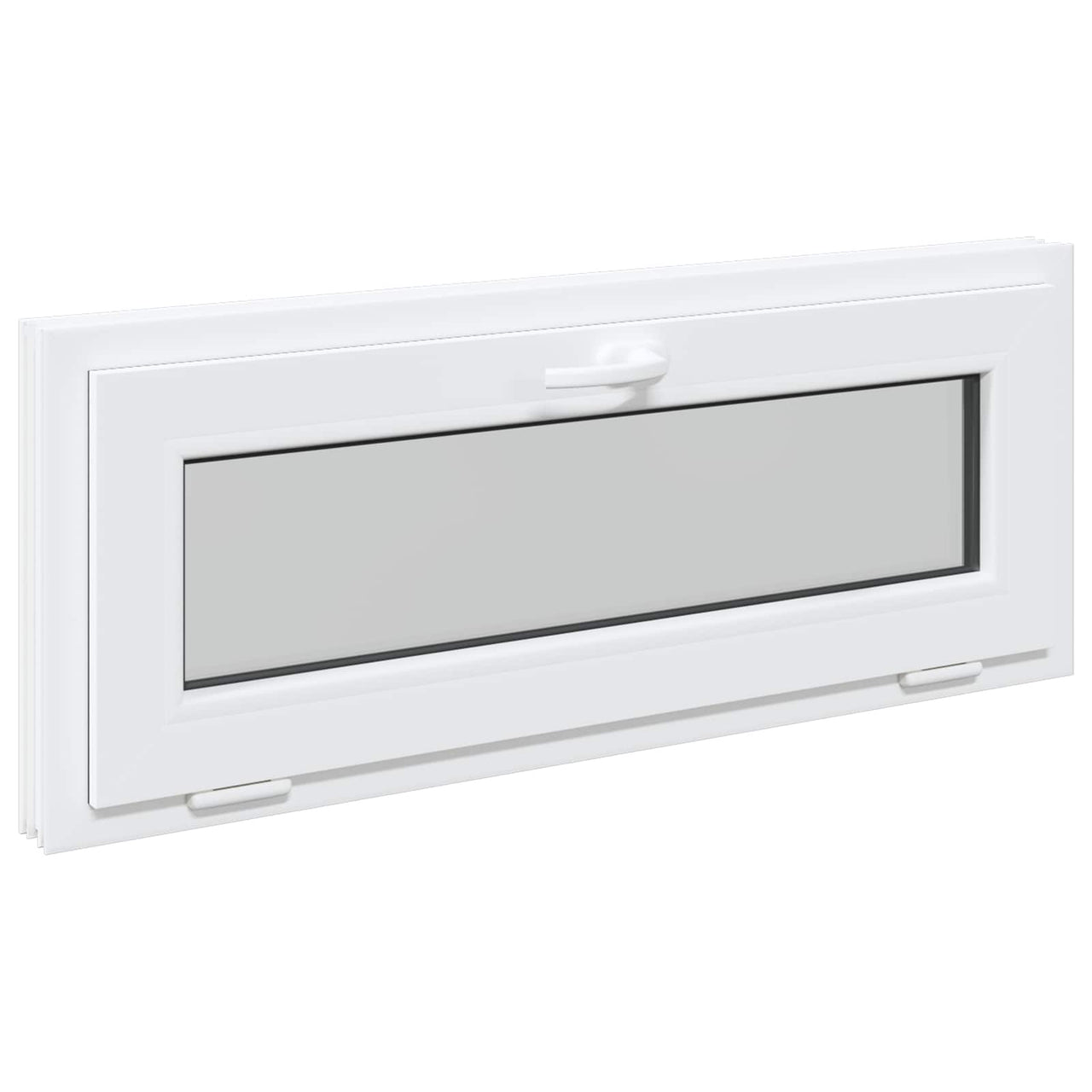 RISOR basement window 100 x 40 cm PVC and glass White 