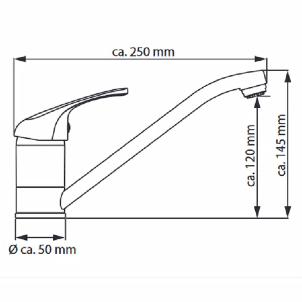 Grifo monomando cocina grande vita classic baja presión cromado v2376 - Vetonek