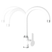 Grifo monomando de cocina diziani cromado blanco v3867 - Vetonek