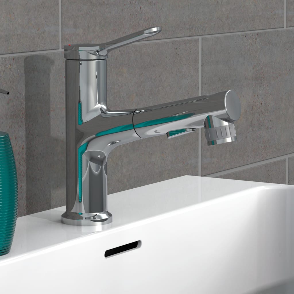 Grifo monomando de lavabo con caño extraíble variabile cromado v8909 Vetonek