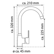 Grifo monomando de cocina diziani negro mate v0312 - Vetonek