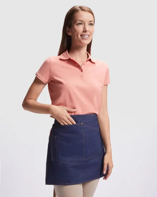 Delantal corto en tejido vaquero Vetonek