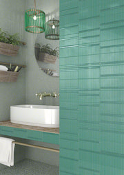 Baño con relieve Urbino Fano Turquesa - Vetonek