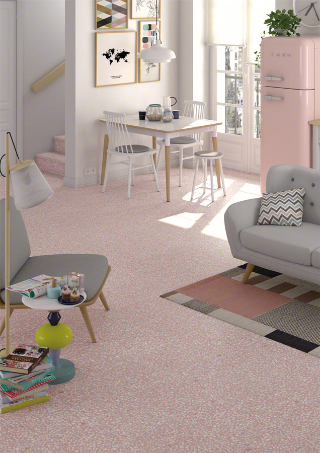 Umgebung mit Terrazzo-Fliese Imperia Taggia Rosa - Vetonek