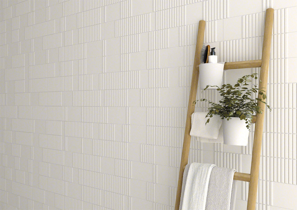 Salón con azulejo Urbino Urbania Blanco Mate - Vetonek