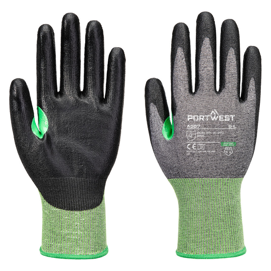 Guante CS Cut C18 PU Gris/Negro - Portwest A637