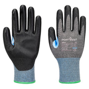 Guante CS Cut D15 PU Gris/Negro - Portwest A647