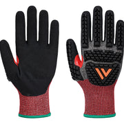CS guante Impact F18 de nitrilo arenoso Gris/Negro - Portwest A732