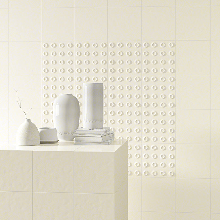 Ambiente con azulejo artesanal Perugia Blanco - Vetonek