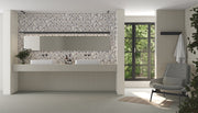 Ambiente con azulejo brillo Gaeta Blanco y diseño Sperlonga - Vetonek