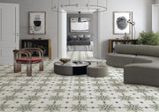 Achteckiger Terrazzo-Boden Asti Moncalvo Grün mit Noppen - Vetonek