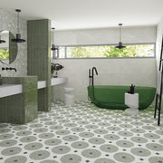 Ambiente mit achteckiger Terrazzo-Fliese Asti Canelli Grün - Vetonek
