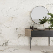 Ambiente mit Marmoroptik-Verkleidung Massa Blanco - Vetonek