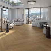 Ambiente con pavimento efecto madera Sondrio - Vetonek
