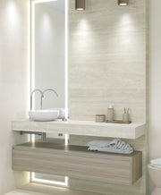 Ambiente baño con revestimiento efecto piedra Sirmione Natural Relieve - Vetonek