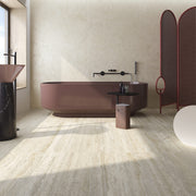 Ambiente baño con suelo efecto piedra Parma Natural - Vetonek