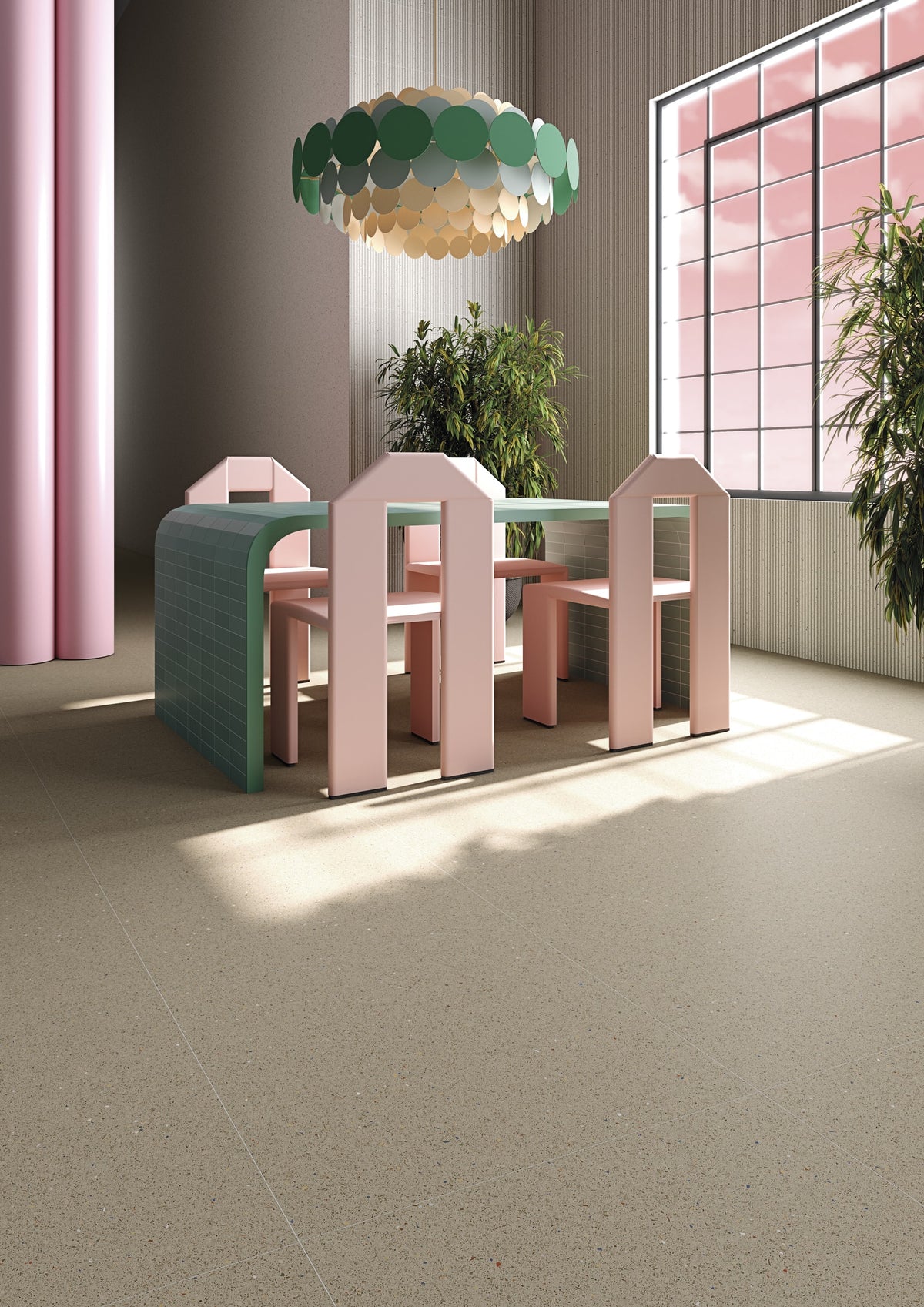 Umgebung mit Terrazo-Verkleidung Savona Umbra - Vetonek