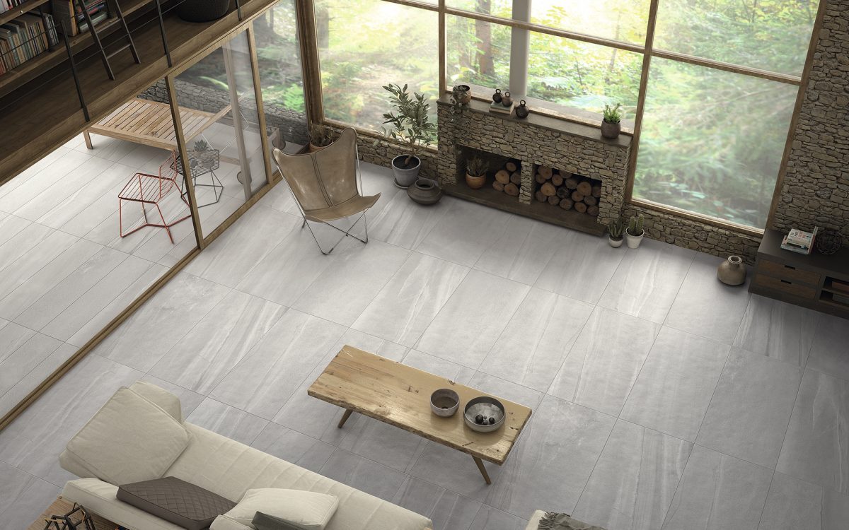 Bordeaux Grau 60x120 im Innenbereich
