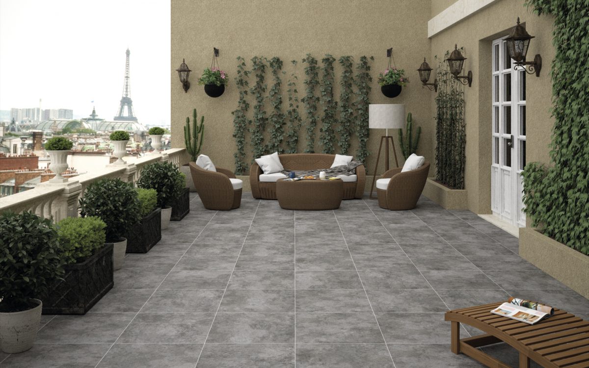 Arles Grafito 60x60 20 mm ambiente exterior