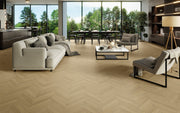 Besançon chevron honey en salón