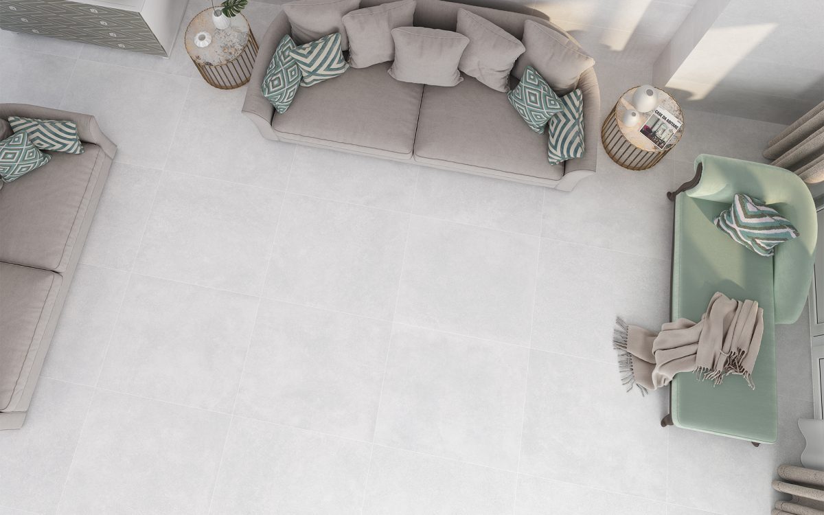 Soignies blanco 100x100 en interior
