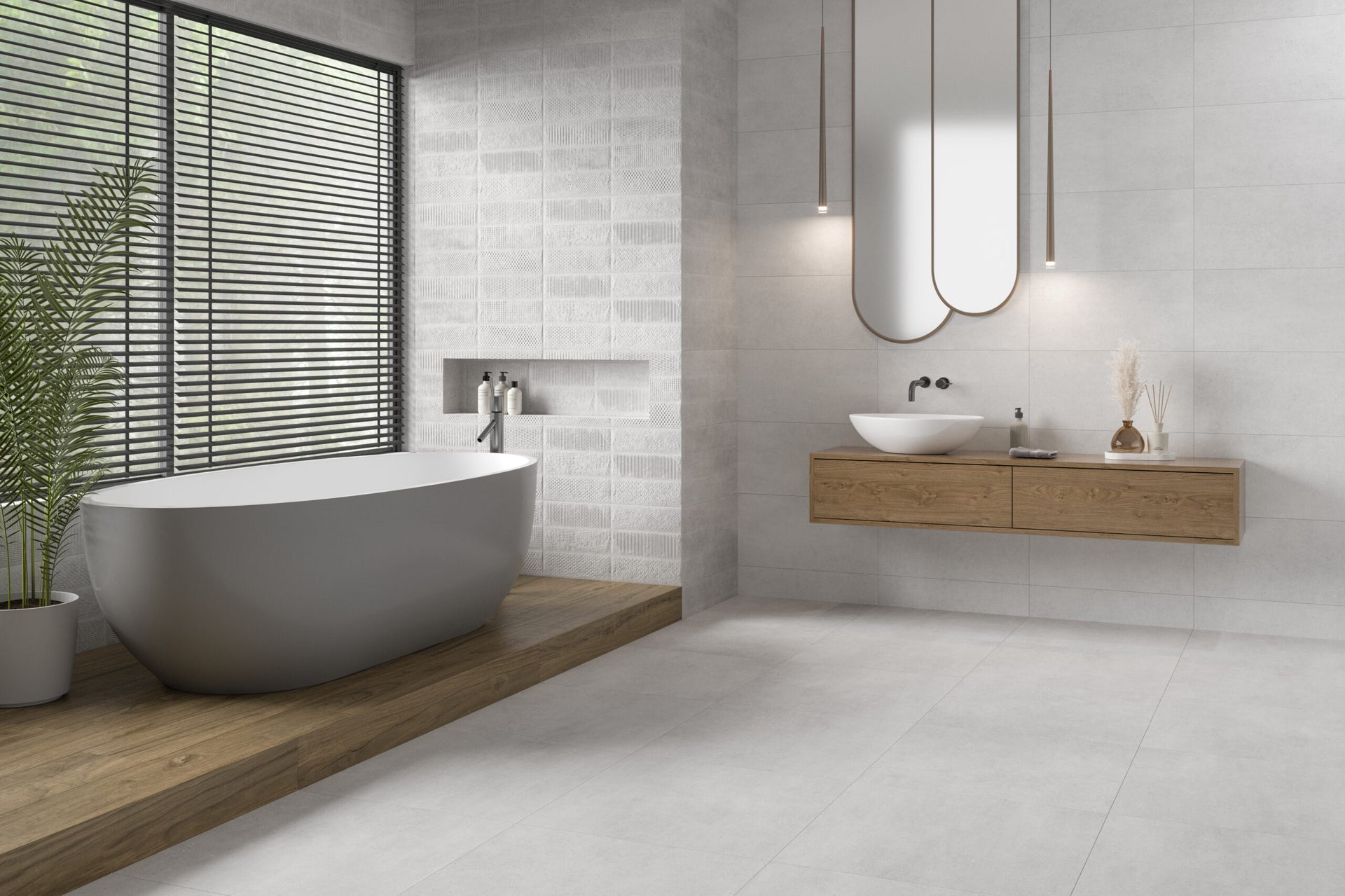 Lorient Gris 30x60 en baño