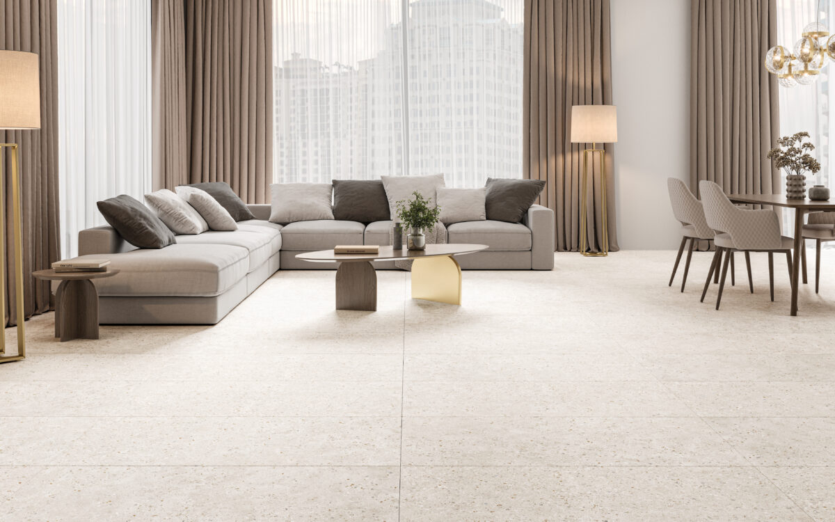 Montpellier greige 60x120 en salón