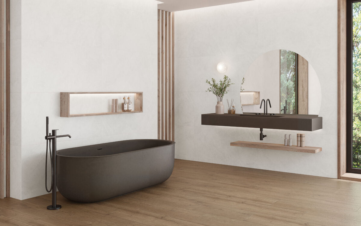 Sète Blanco 60x120 en baño
