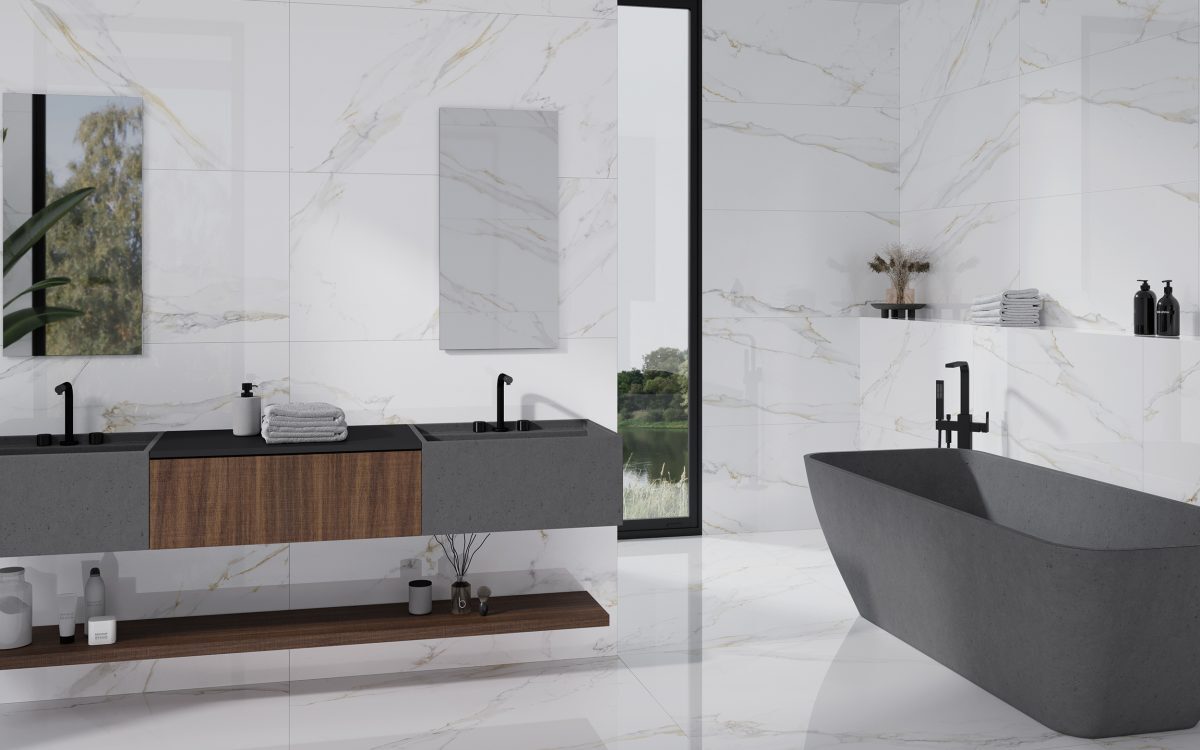 Vichy Blanco 60x120 en salón