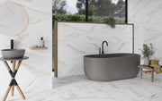 Vichy Blanco con Relieve Idris en baño