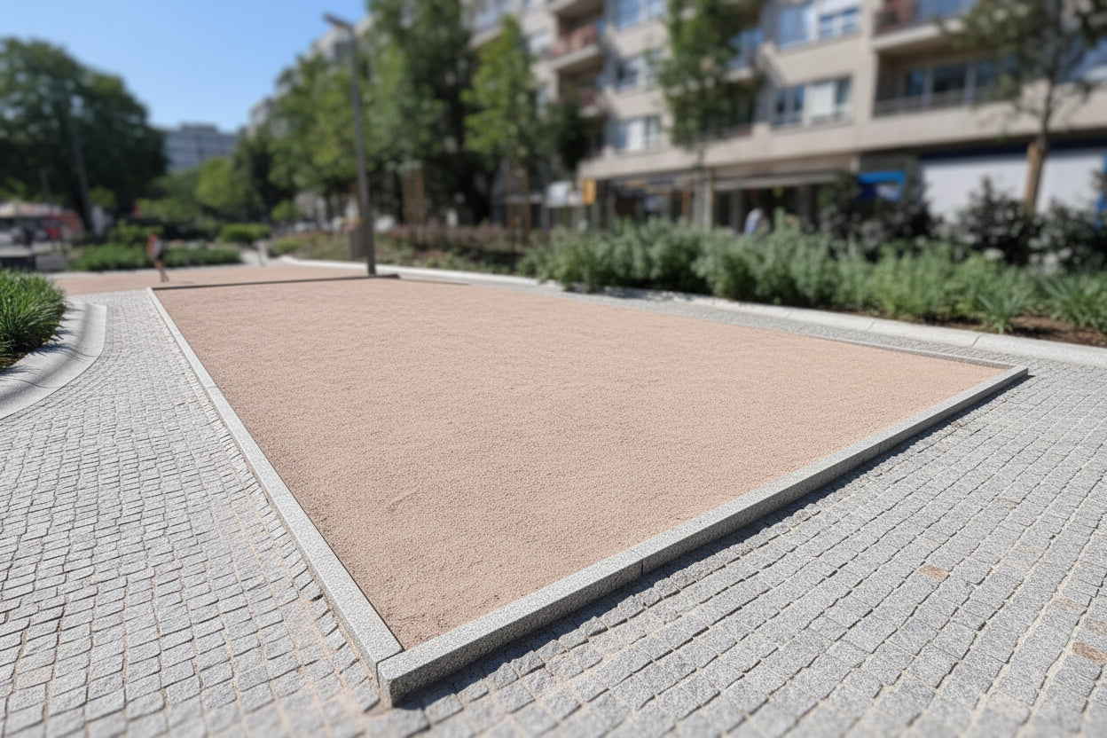 Sable pignan la arena para pistas de petanca que se usa en Francia