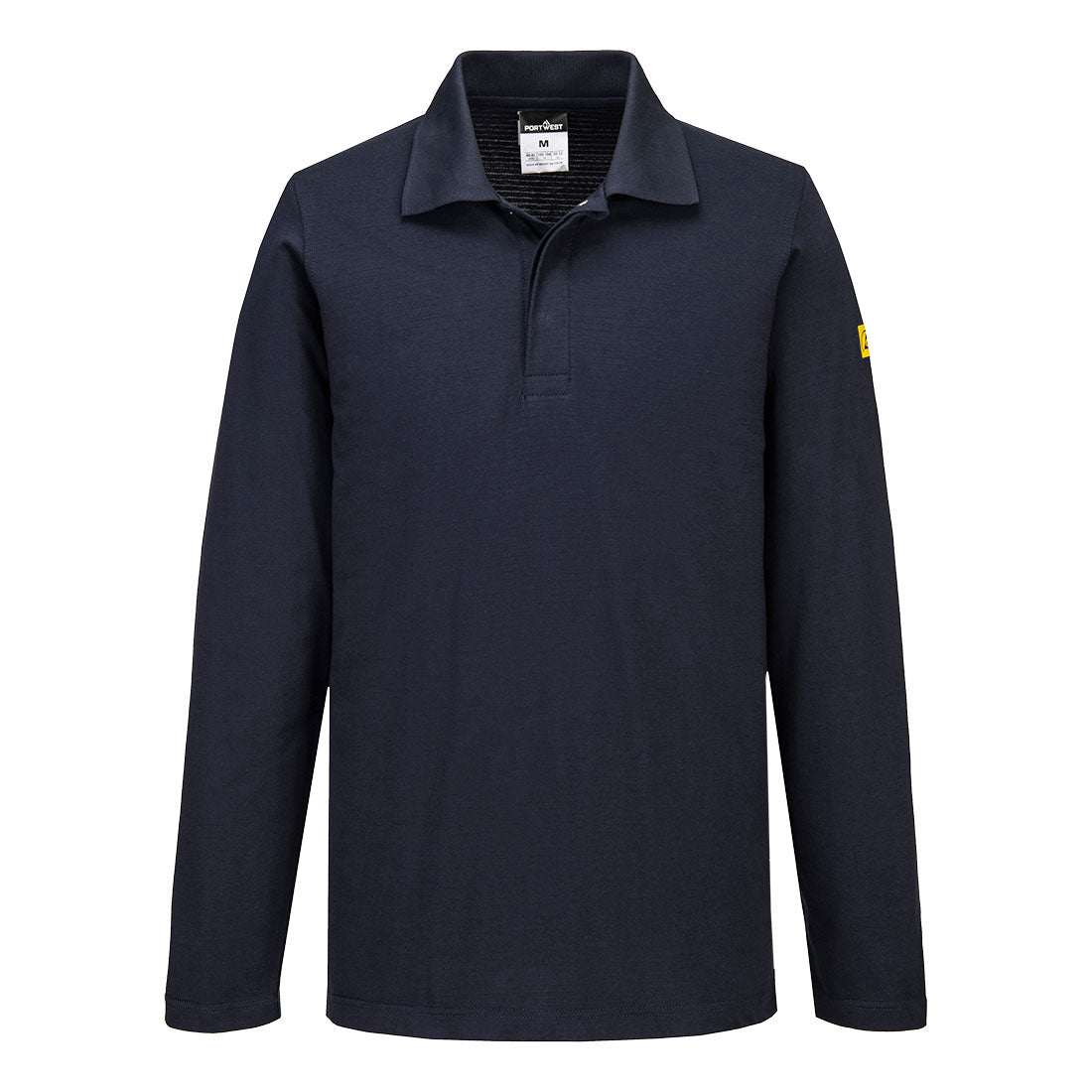 Polo antiestático ESD de manga larga Azul marino - Portwest AS23