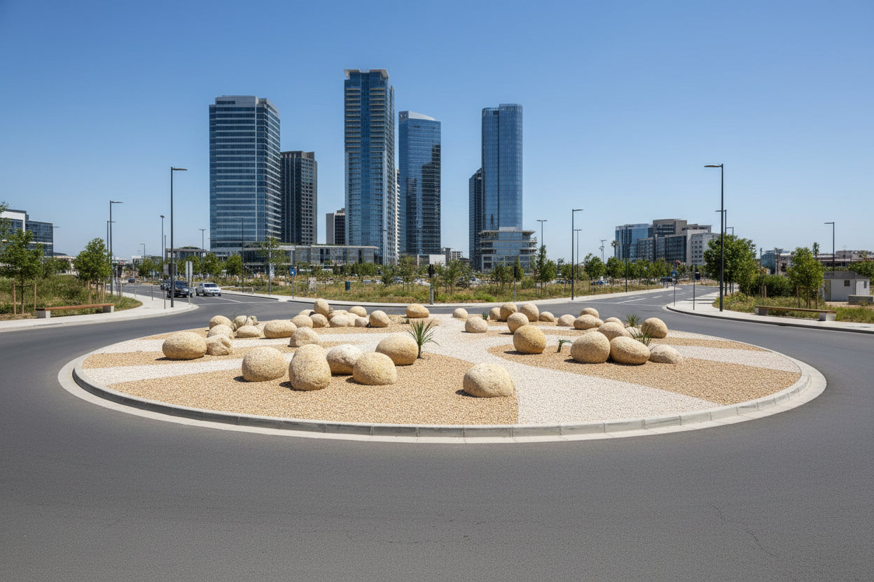 Bolo granito amarillo 100-200 mm.