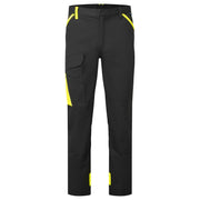 Pantalón bicolor de trabajo de algodón WX1 Negro/Amarillo - Portwest CD111