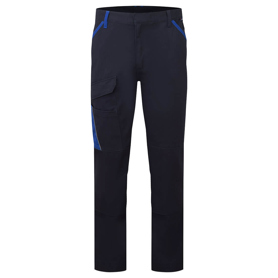 Pantalón bicolor de trabajo de algodón WX1 Azul marino/Azul royal - Portwest CD111