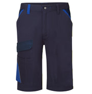 Bermuda bicolor de algodón WX1 Azul marino/Azul royal - Portwest CD114