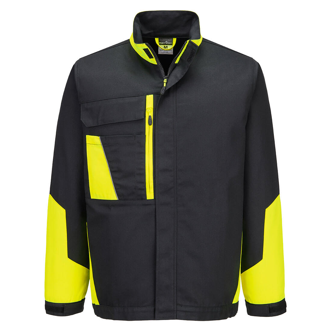 Chaqueta de trabajo ligera de algodón WX1 Negro/Amarillo - Portwest CD130