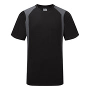 WX2 camiseta ligera de algodón M/C Negro/Gris - Portwest CD811