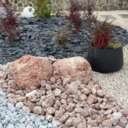 Red Pebble Gabions Natural Finish, Pebbles, Light Colors, Outdoor Space, Public Space, Garden, Stone, Light Stones, Monochrome Stones, Premium Stones, Premium, Gabion Size, Best Sellers