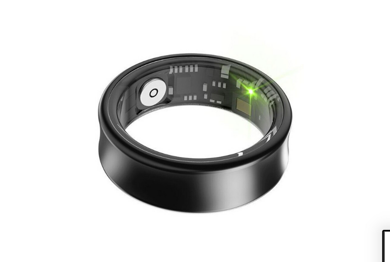 Anillo Inteligente Smart Ring – Monitoreo de Sueño, Oxígeno y Ritmo Cardíaco (Color Negro Metálico) - Vetonek