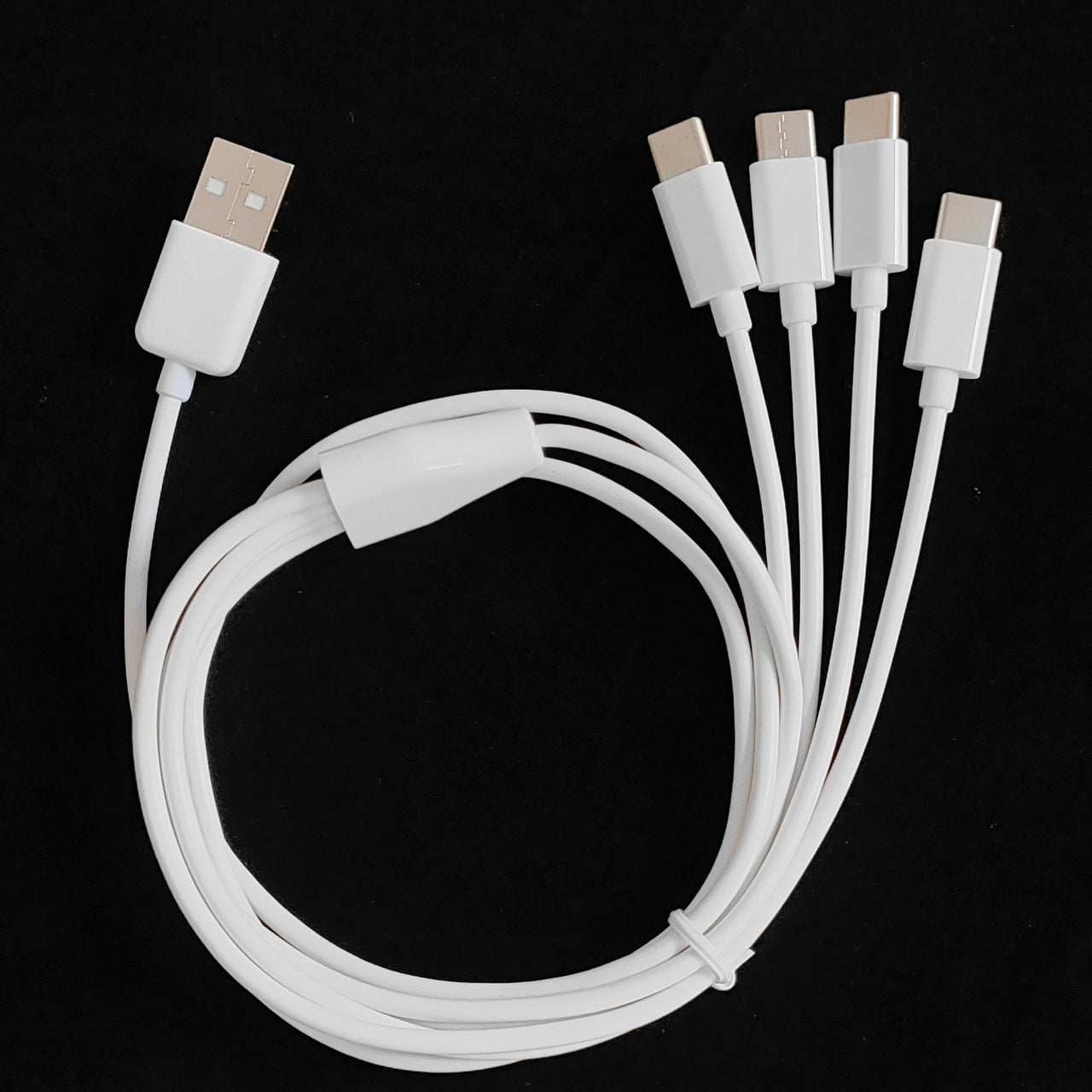 1 meter USB one to four TYPE C charging cables for charging 4 TYPE C phones, tablets, etc - Vetonek